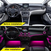12/64 Colors Ambient Light for Mercedes-Benz A CLA GLA W176 W117 W156 Turbine Air Vent Ambient Light Kit Colors Vents Car Parts